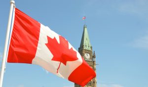 Canadian flag at Parliament Hill